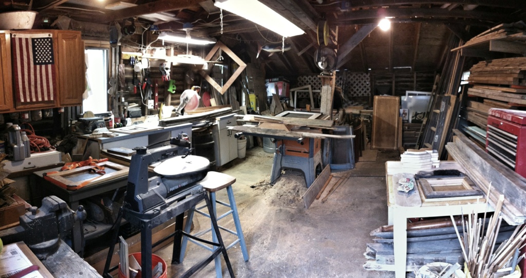 The view of the inside of my workshop.
