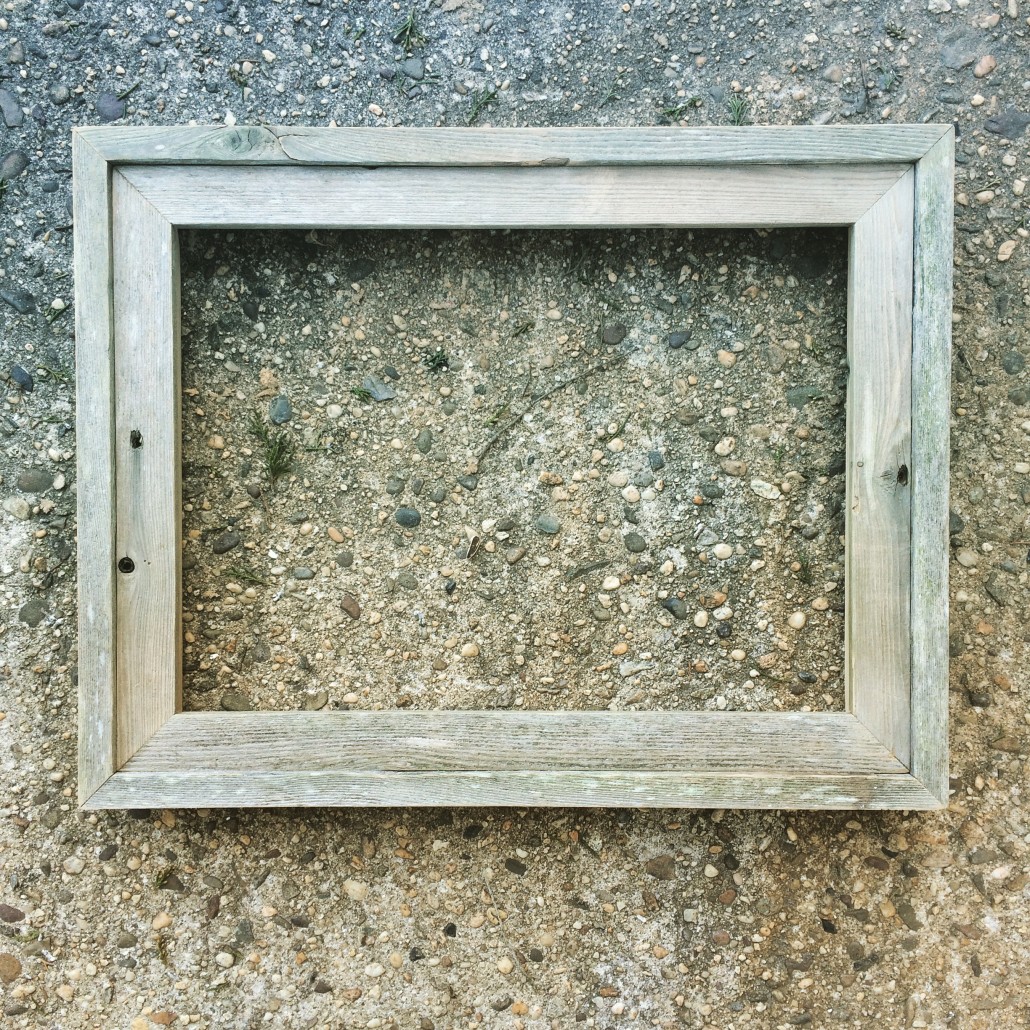 Handcrafted 11x15" reclaimed cedar frame
